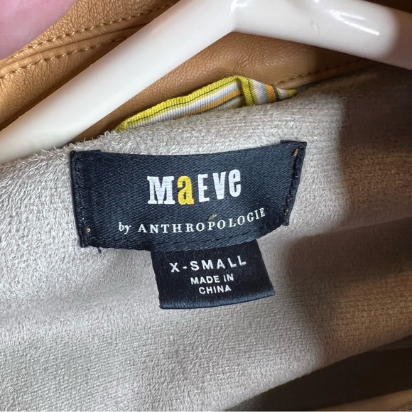 Anthropologie Maeve Faux Leather Shirt Jacket Size XS - Picture 3 of 8